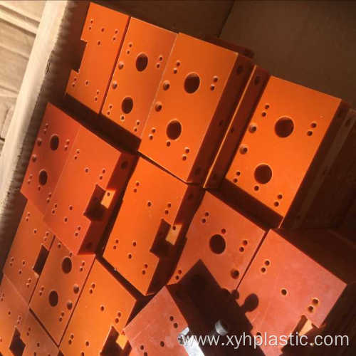 Saw Cutting orange-red phenolic bakelite laminated sheets